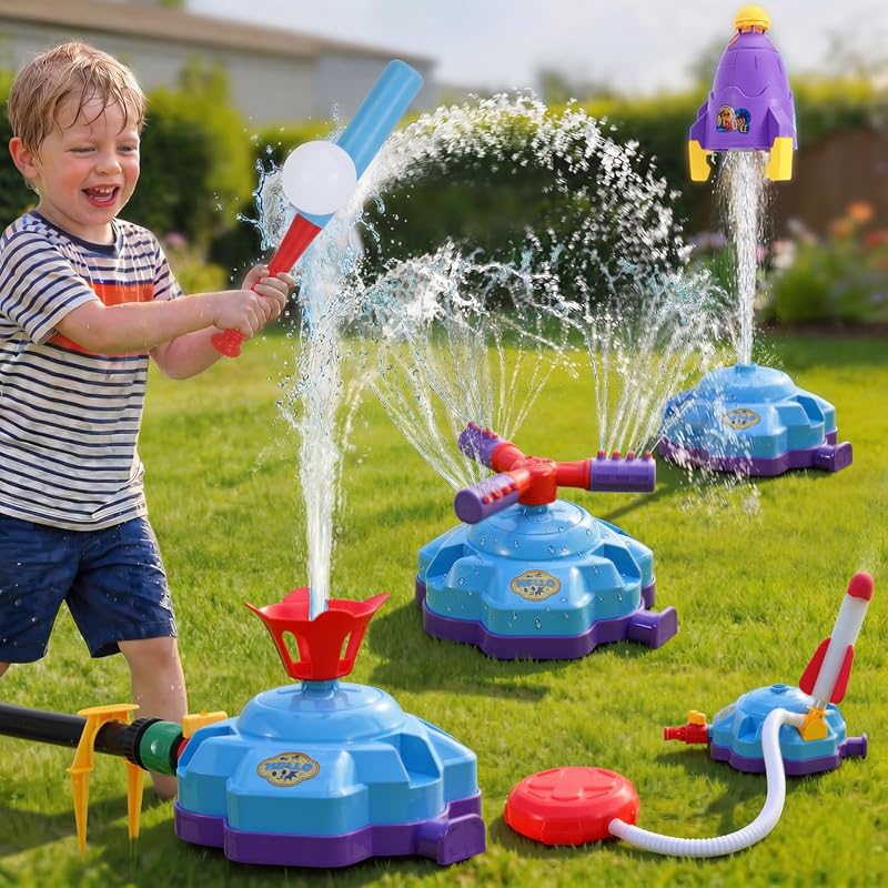 4-in-1 Water Sprinkler Rocket Launcher Toy