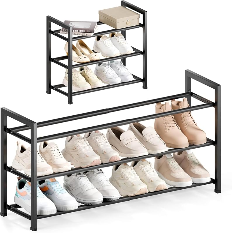 Bumusty 3-Tier Expandable Shoe Rack