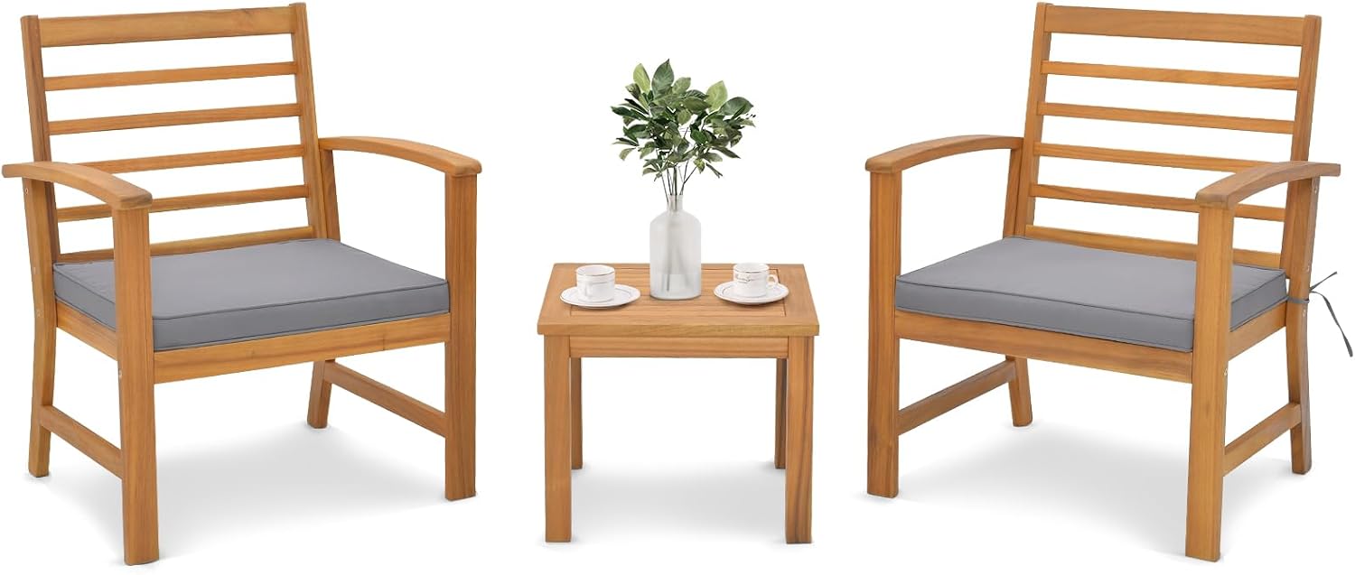 Tangkula Acacia Wood Set