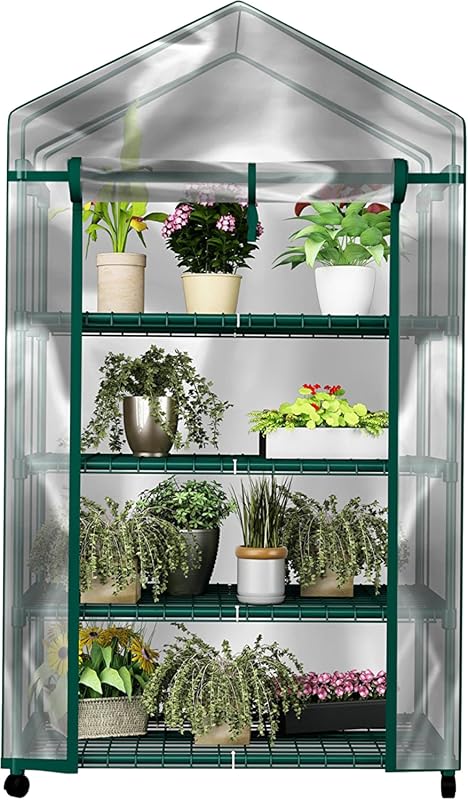 Pure Garden 4 Tier Mini Greenhouse