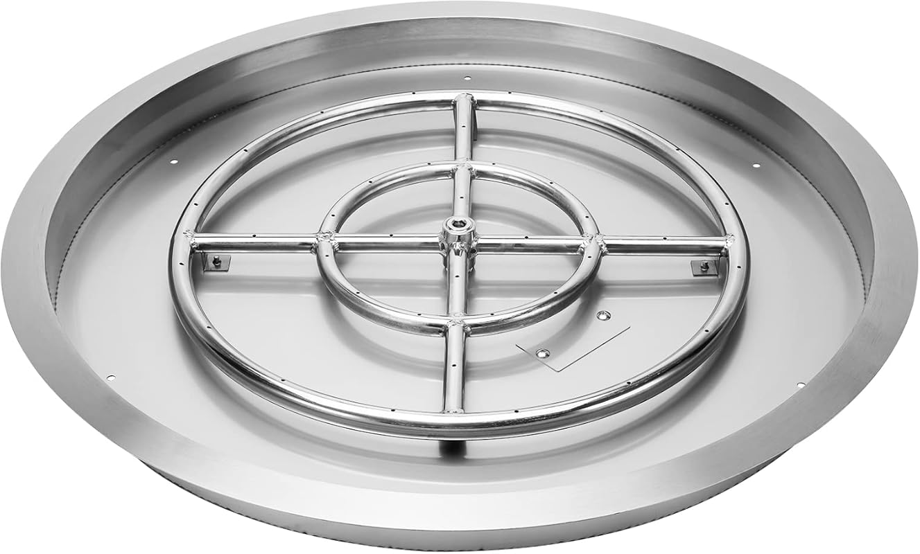 Stanbroil 31-Inch Round Fire Pit Burner Pan Drop-in Insert for Gas Fir