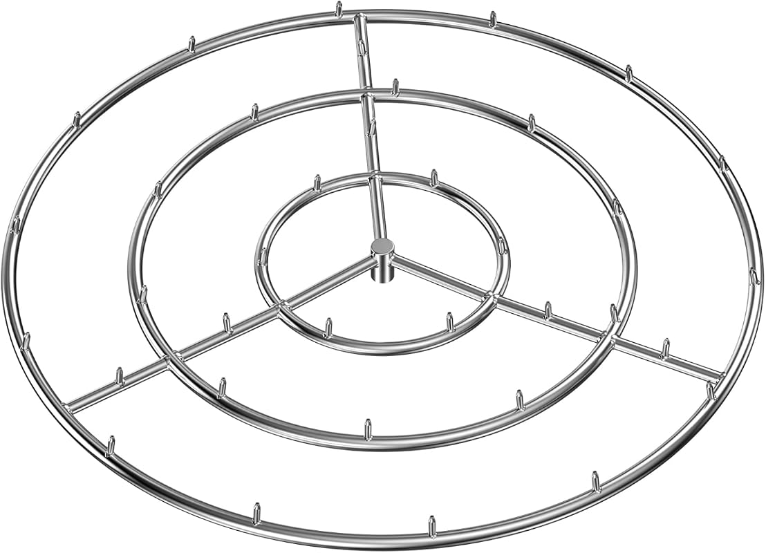 Skyflame 36-Inch Round Stainless Steel Fire Pit Jet Burner Ring for Pr