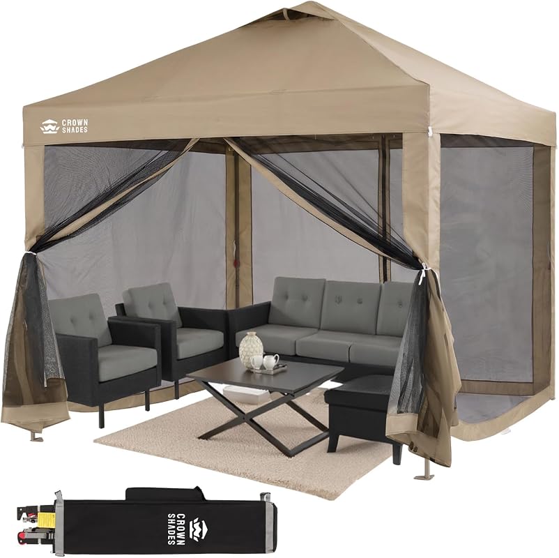 CROWN SHADES 10x10 Pop Up Canopy Gazebo