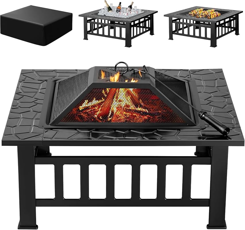 Devoko 32 Inch Fire Pit Table