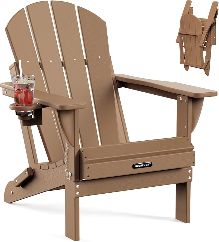 MUCHENGHY Folding HDPE Adirondack Chair