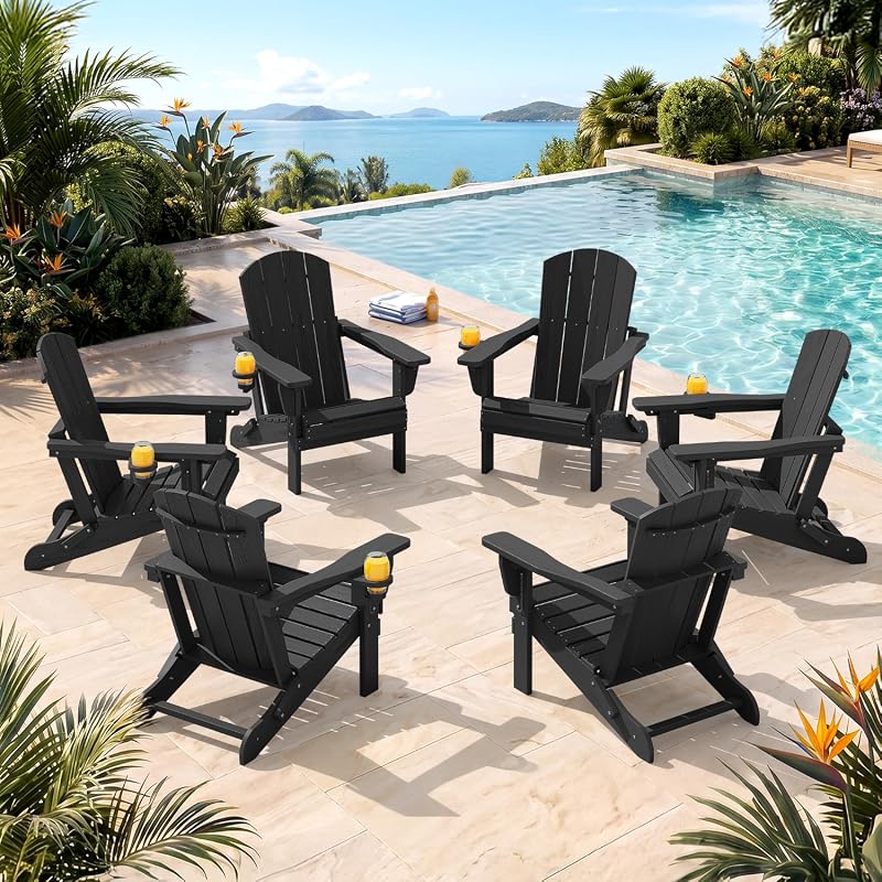 SERWALL Adjustable Folding Adirondack Chairs