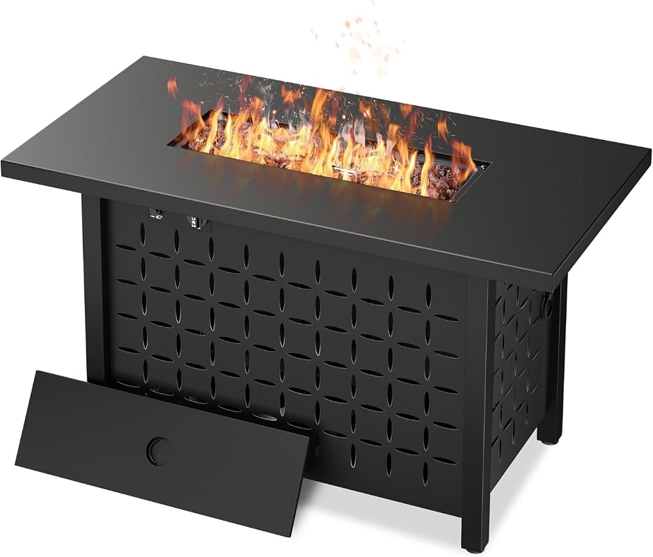 Vongrasig 43-Inch Propane Fire Pit Table