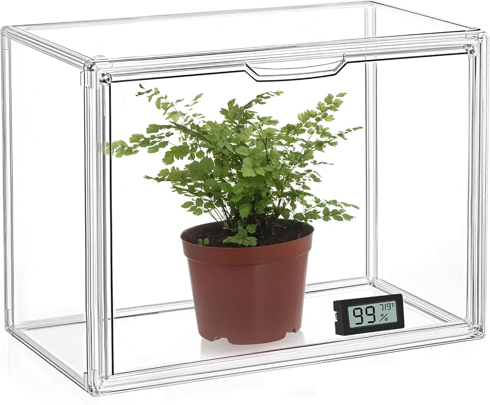 HBlife Mini Greenhouse for Indoor Tabletop Use with Magnetic Door for