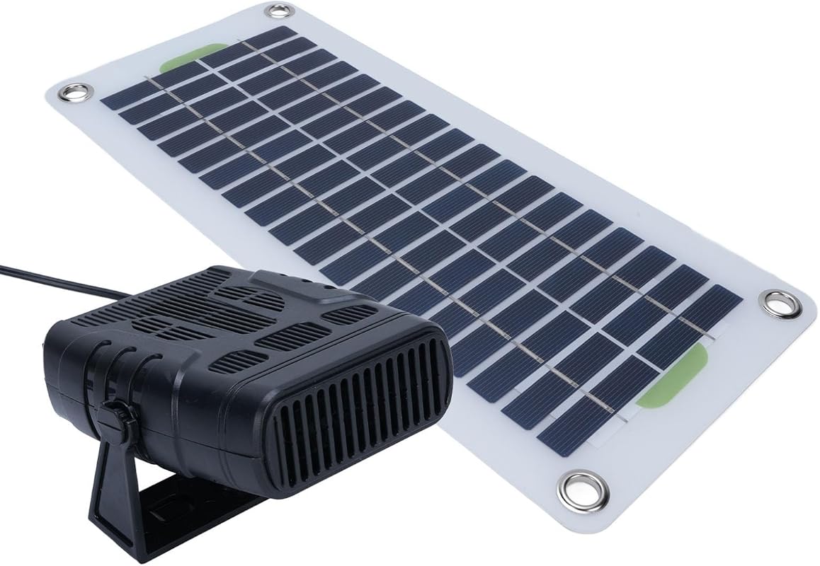 GOWENIC 30W Portable Solar Panel Heater Kit for Sheds, Greenhouses, Ca