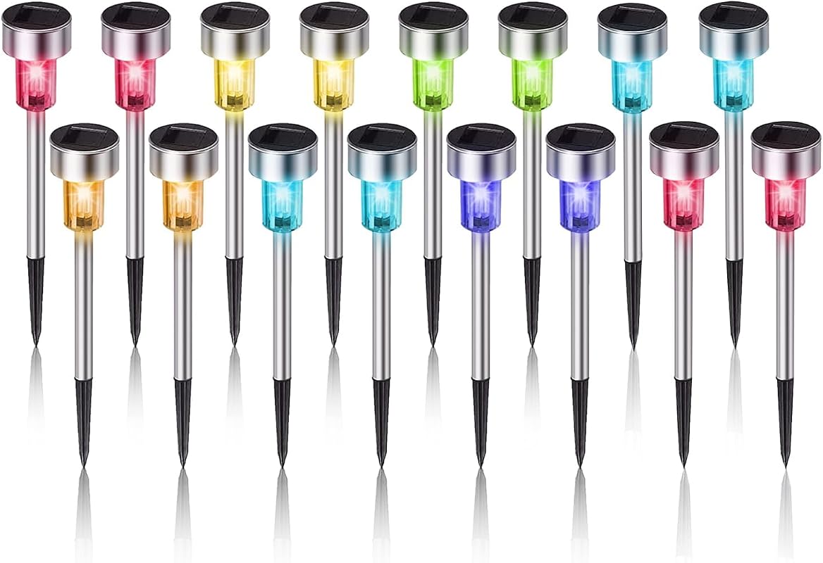 16 Pack Multicolor Solar Garden Lights