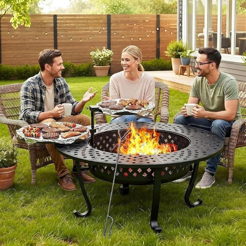 43 Inch Large Outdoor Fire Pit