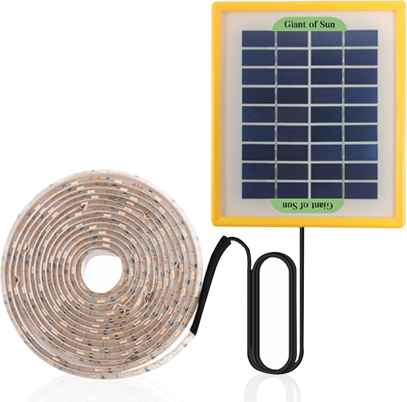 Solar Powered 16.4ft Full Spectrum Grow Light and Heater Strip with Fa
