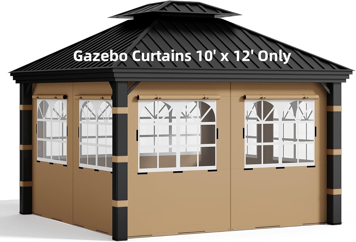 10x12 Gazebo Privacy Curtains