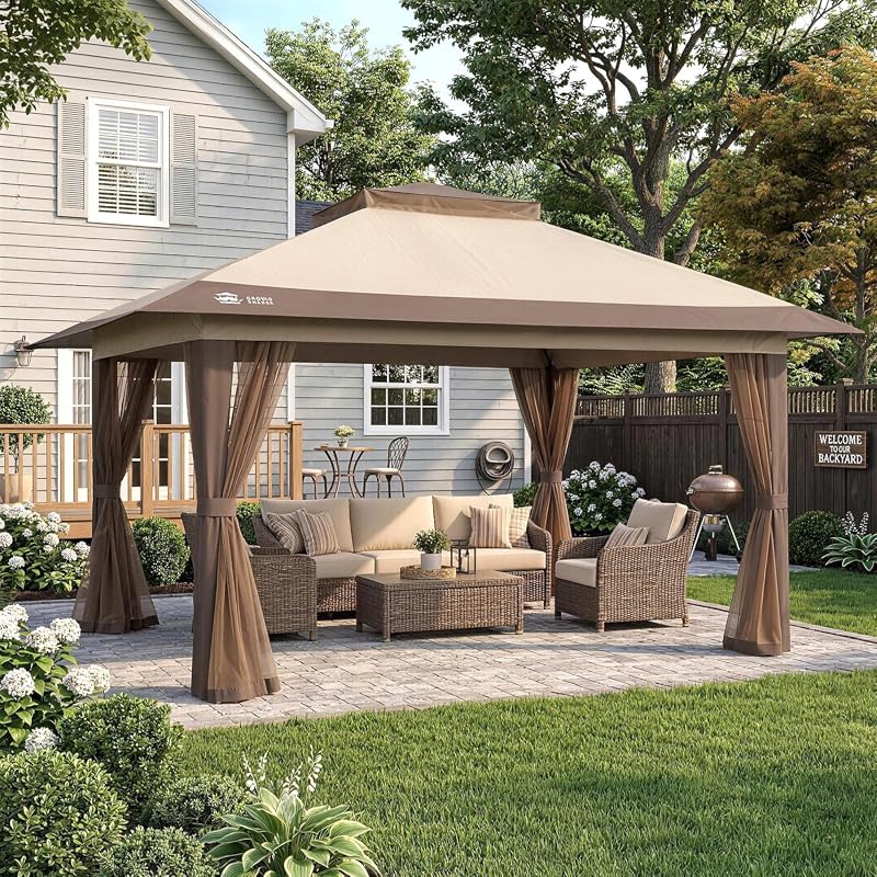 CROWN SHADES 11x14 Pop Up Gazebo
