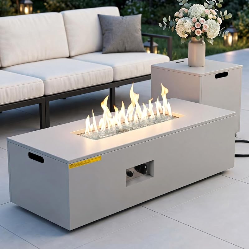hykolity 50-Inch Outdoor Propane Fire Pit Table